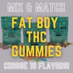 10-Pack Fat Boy Gummies (300mg THC) – Mix & Match – Choose Multiple Flavours