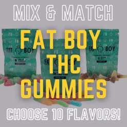 10-Pack Fat Boy Gummies (300mg THC) – Mix & Match – Choose Multiple Flavours