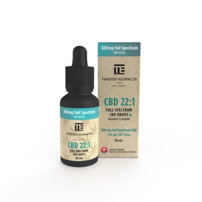 Twisted Extracts Oil Drops Orange Full Spectrum CBD 22:1 (300mg CBD)