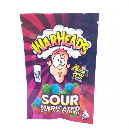 Warheads Sour Medicated Chewy Cubes (500mg THC)