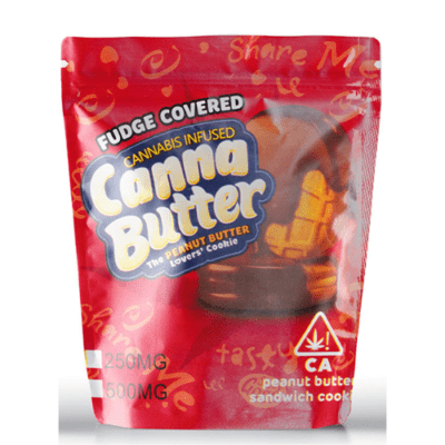 Canna Butter Cookie (500mg THC) - Fudge Covered Peanut Butter Cookie