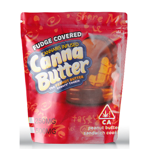 Canna Butter Cookie (500mg THC) – Fudge Covered Peanut Butter Cookie