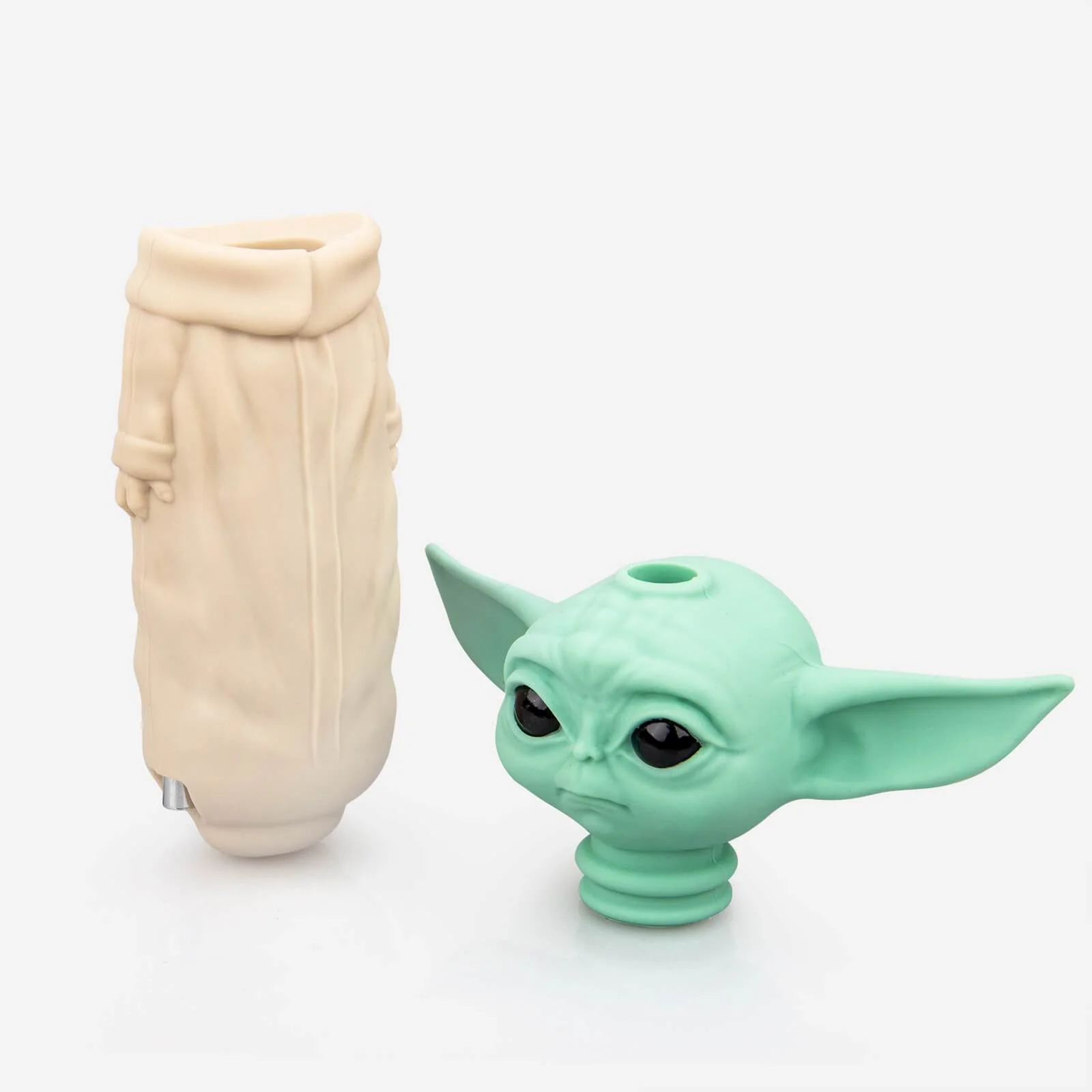 4.5 Inch Silicone Baby Yoda Hand Pipe